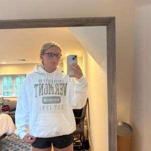 University of Vermont White Hoodie